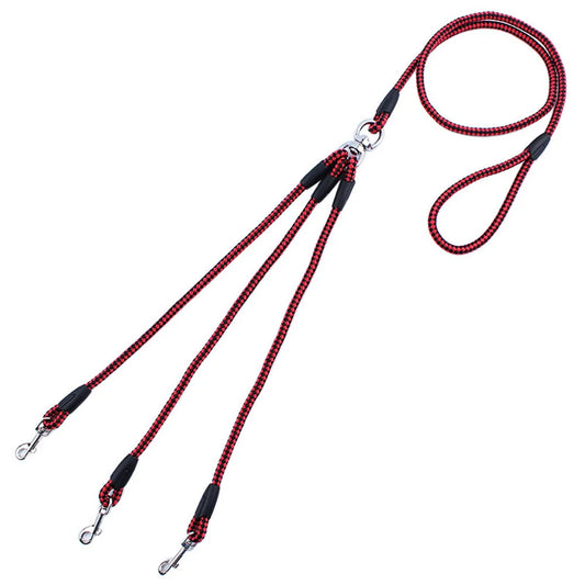🚶♂️Pasea con Confianza: Correa Triple Antienredos para Perros y Gatos