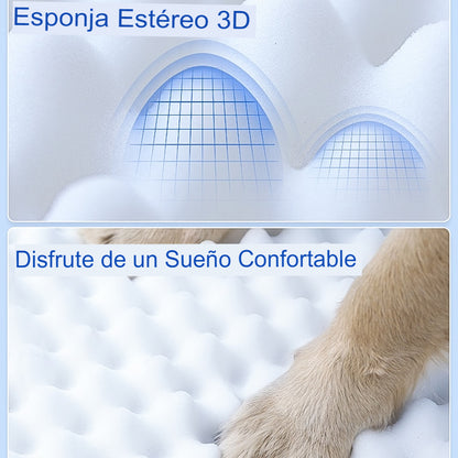Fornida cama para perros y gatos con almohadilla de enfriamiento