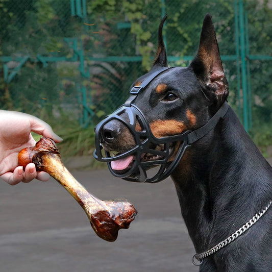 Bozal ajustable para perro de policarbonato para perros. Mascarilla ajustable para mascotas.