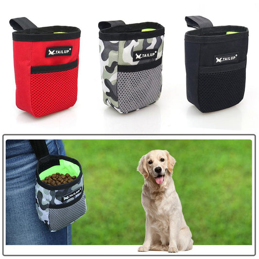 Mini bolsa portátil para aperitivos para perros de entrenamiento al aire libre.