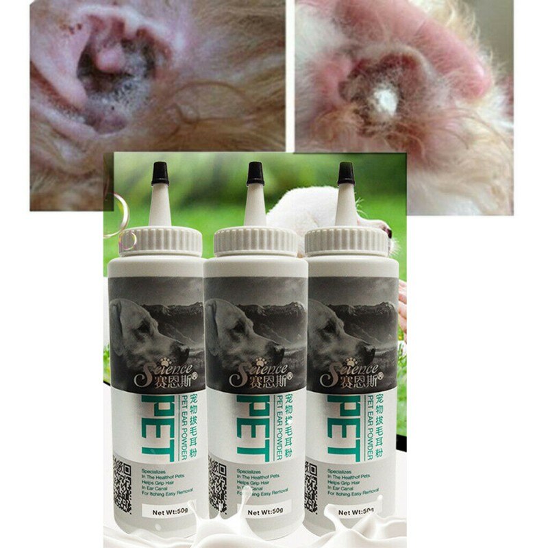 Polvo de depilación indoloro, productos para el cuidado de la salud de las orejas de los perros y gatos.
