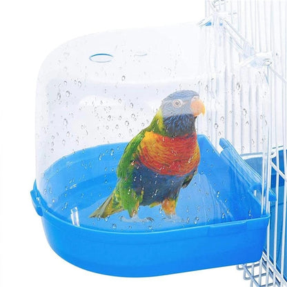 Cubo de baño colgante para pájaros, caja de ducha para bañera y loros.