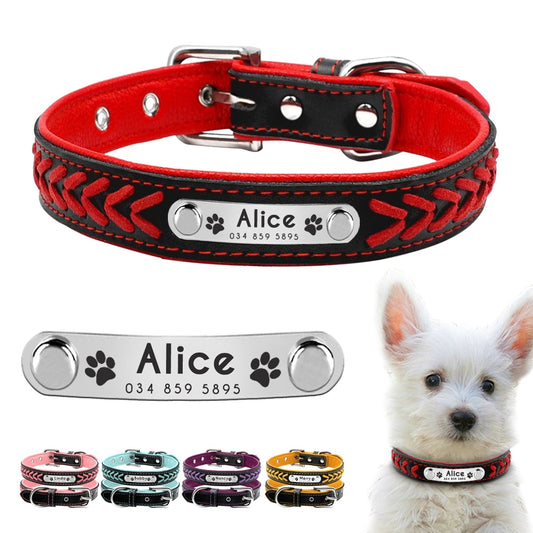 Collar personalizado para perro, gatos, identificación de nombre.