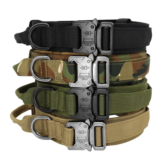 Collar táctico militar para perro, Collar de entrenamiento Duarable para perro pastor alemán.