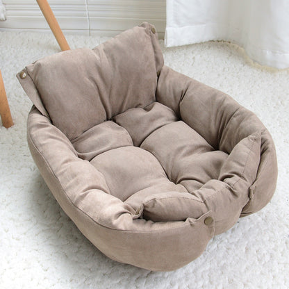 Sofá cama suave y cálida para perros y gatos, manta de cama de dormir 3 en 1.
