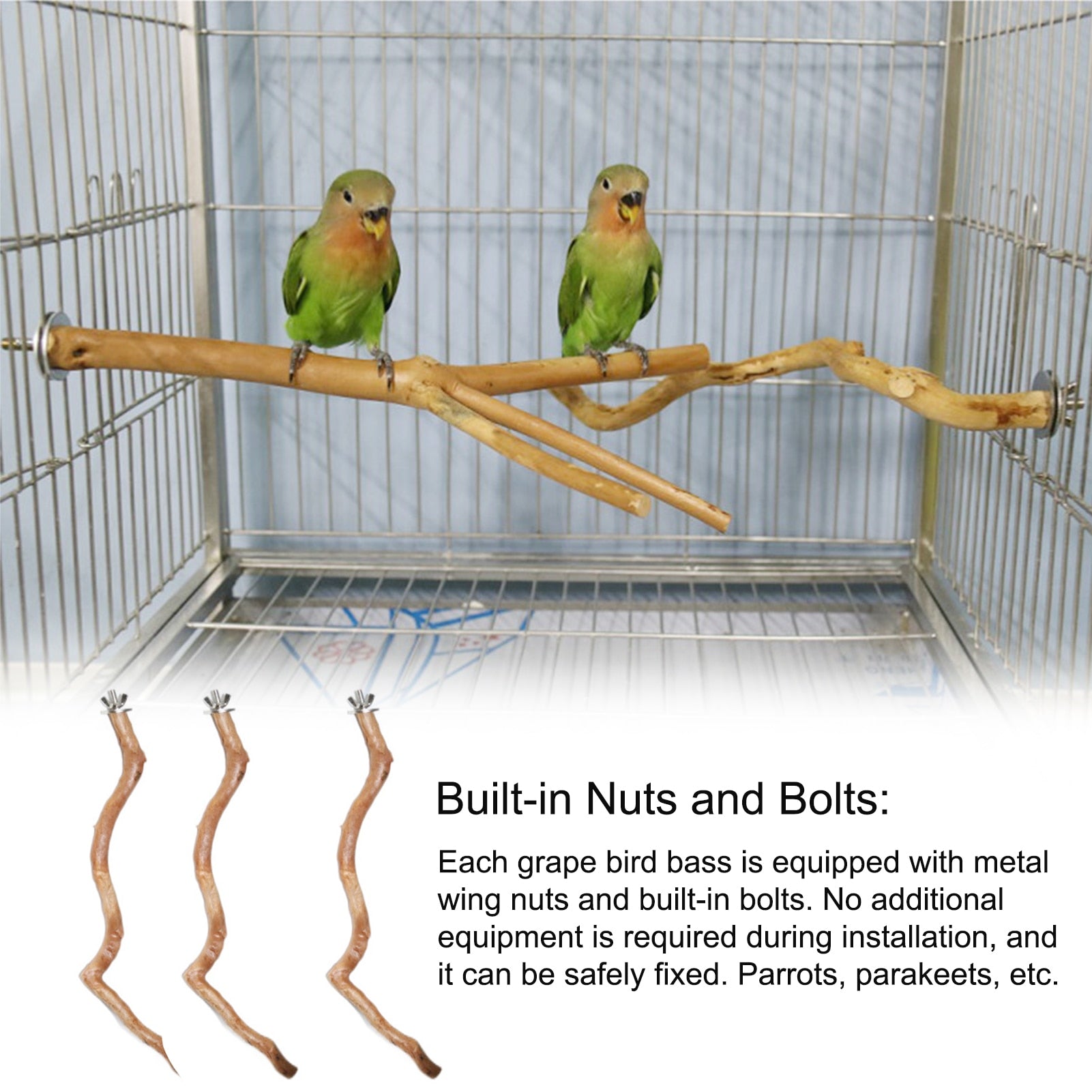 dormir barril Exitoso Perca natural para loros, ramas de pie, accesorios para pájaros. –  Mascotalux