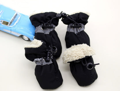Zapatos impermeables antideslizantes para cachorros, protección contra el frío y la lluvia
