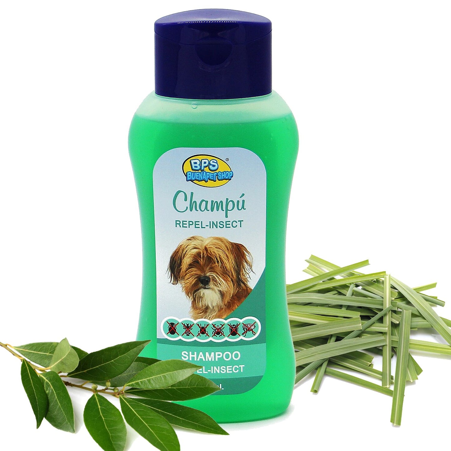 Shampoo y acondicionador animales domésticos seguro y natural.