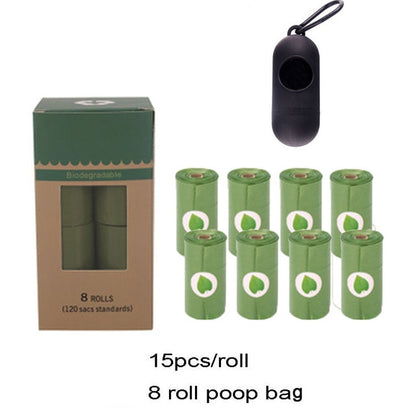 Rollos de bolsas biodegradables para caca de perro o mascotas.