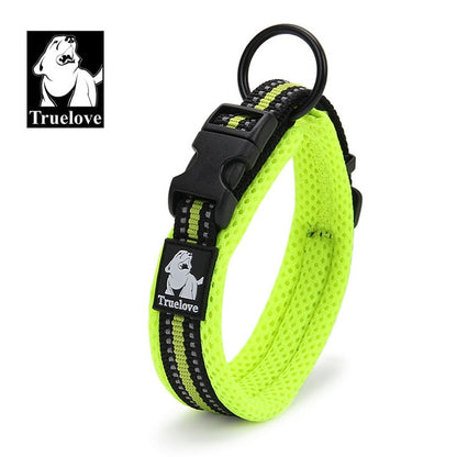 Collar acolchado de malla ajustable para perros, nailon reflectante 3M, resistente y duradero para todas las razas, disponible en 8 tamaños - Mascotalux