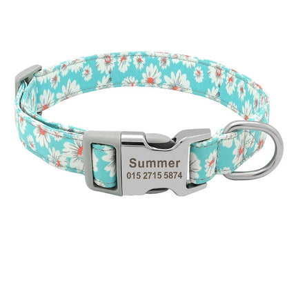 Collar de nailon con estampados personalizados para mascotas