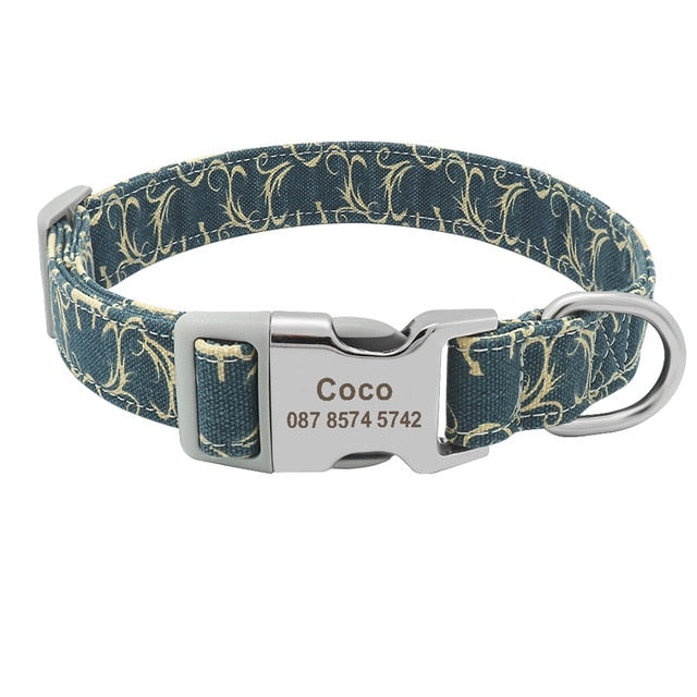 Collar de nailon con estampados personalizados para mascotas