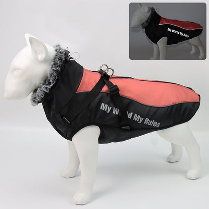 Ropa cálida de invierno para perro Labrador, abrigo impermeable para perros mascota grandes, chaqueta con arnés. - Mascotalux