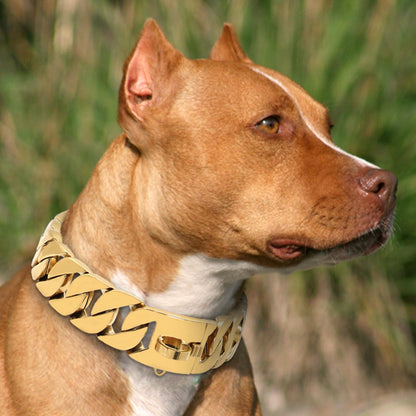 Collar de cadena de metal fuerte para perros de acero inoxidable para de mascotas.