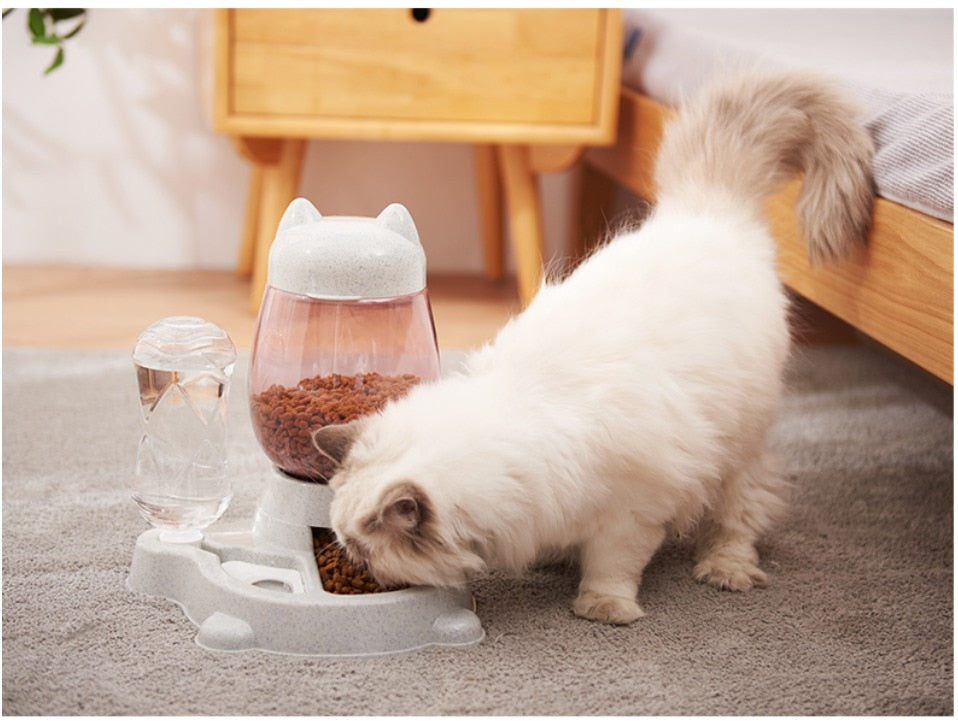 Alimentador automático para perros y gatos de 2,2 L,  botella de 528ml, para gatitos. - Mascotalux