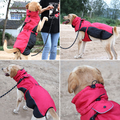 Ropa impermeable para perro grande chaqueta reflectante.
